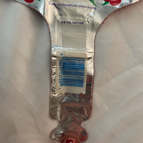 20.5inch vintage I love you mylar balloon Red Heartm1999 Fail Red Valentine - Picture 5 of 12